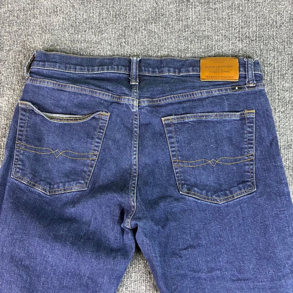 Lucky Brand 221 Straight Jeans Men’s 36x32 Dark Wash Blue Denim